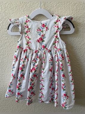 Pastourelle by Pippa & Julie size 24 month white floral cotton summer dress Flaw